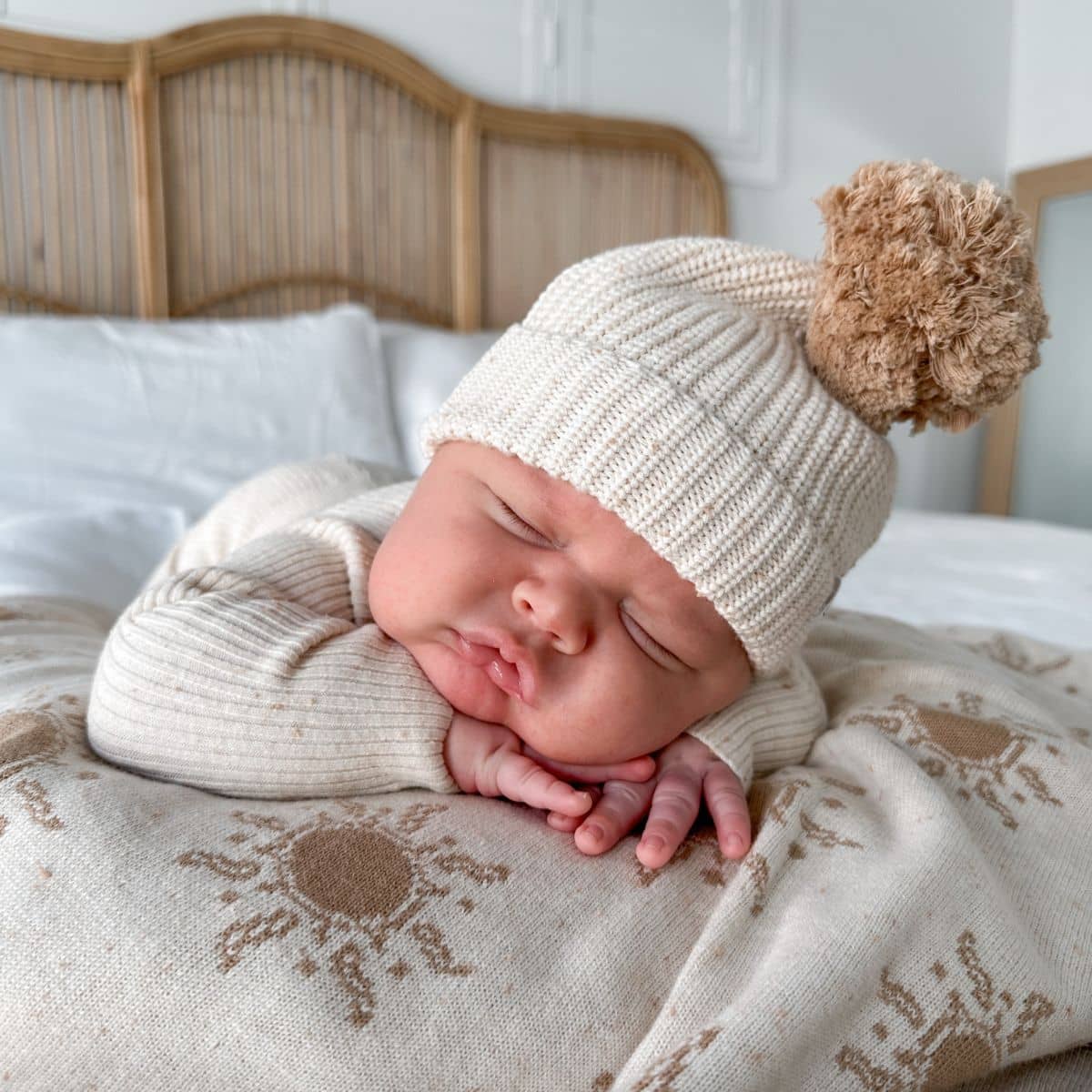 Ziggy Lou Chunky Knit Beanie - Biscotti Fleck