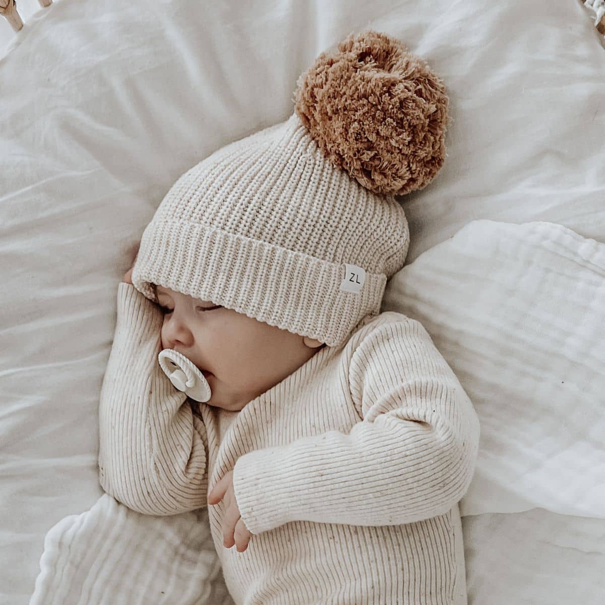 Ziggy Lou Chunky Knit Beanie - Biscotti Fleck