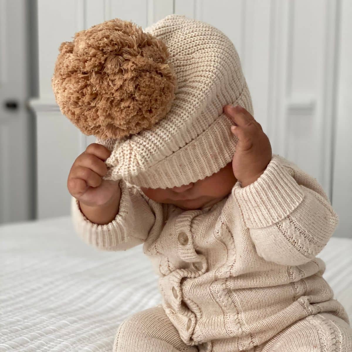 Ziggy Lou Chunky Knit Beanie - Biscotti Fleck