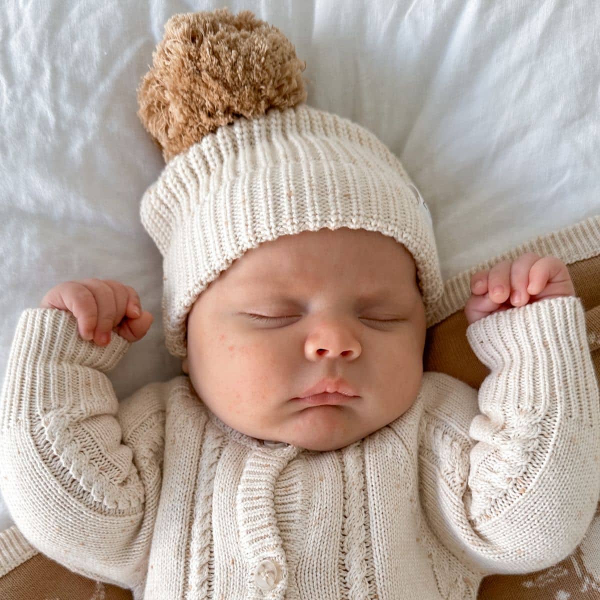 Ziggy Lou Chunky Knit Beanie - Biscotti Fleck