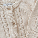 Ziggy Lou Classic Knit Romper - Biscotti Fleck