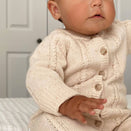 Ziggy Lou Classic Knit Romper - Biscotti Fleck