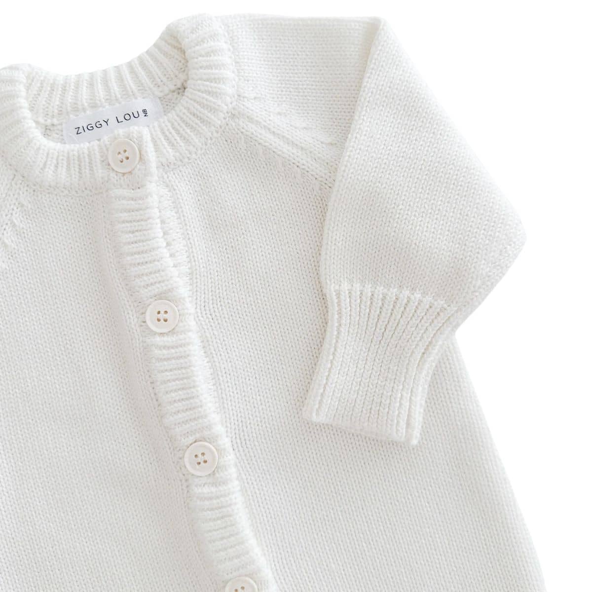Ziggy Lou Classic Knit Romper - Milk