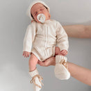 Ziggy Lou Heirloom Knit Romper - Biscotti Fleck