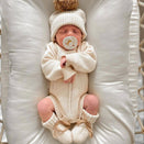 Ziggy Lou Heirloom Knit Romper - Biscotti Fleck