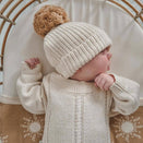 Ziggy Lou Heirloom Knit Romper - Biscotti Fleck