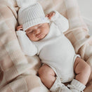 Ziggy Lou Heirloom Knit Romper - Milk