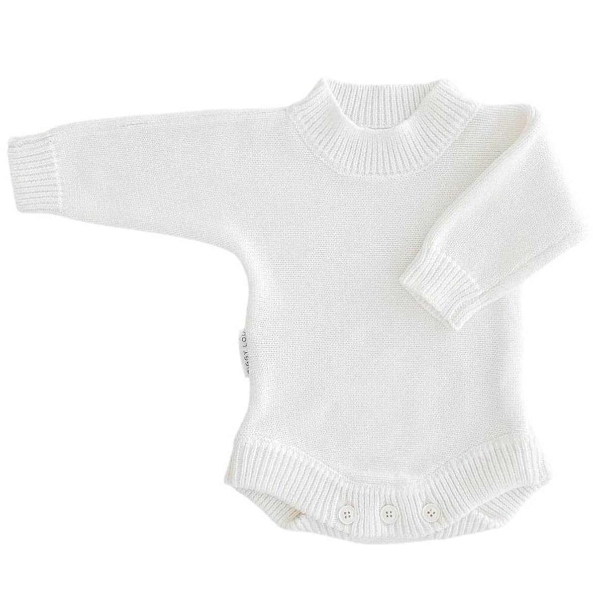 Ziggy Lou Heirloom Knit Romper - Milk