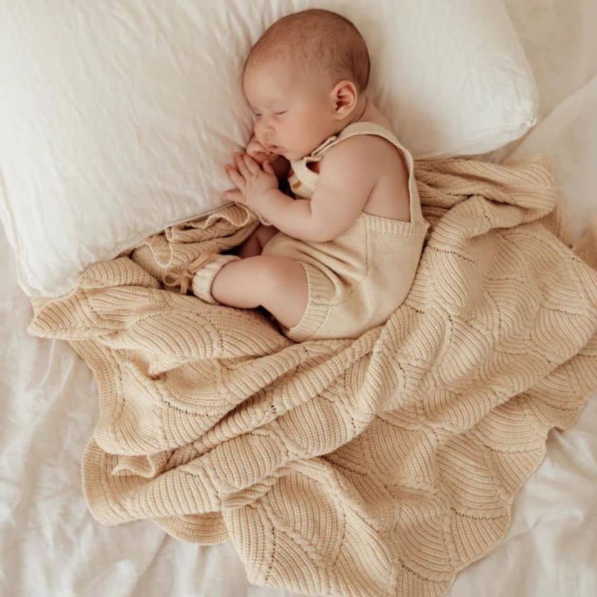 Ziggy Lou Knit Blanket - Biscotti Fleck