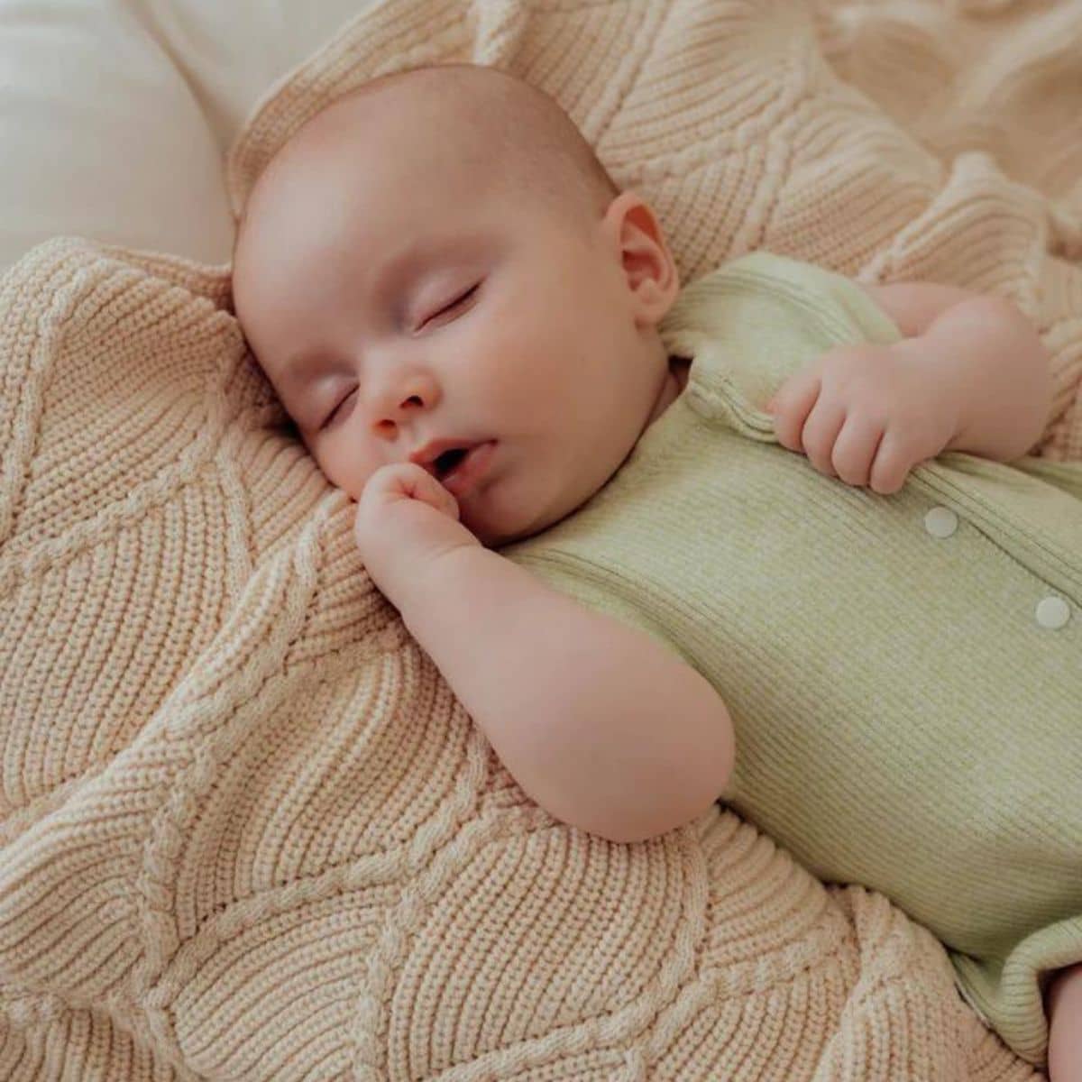 Ziggy Lou Knit Blanket - Biscotti Fleck
