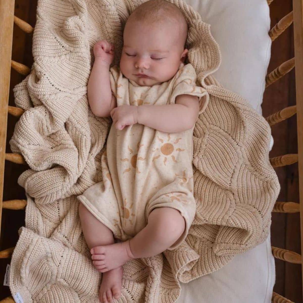 Ziggy Lou Knit Blanket - Biscotti Fleck