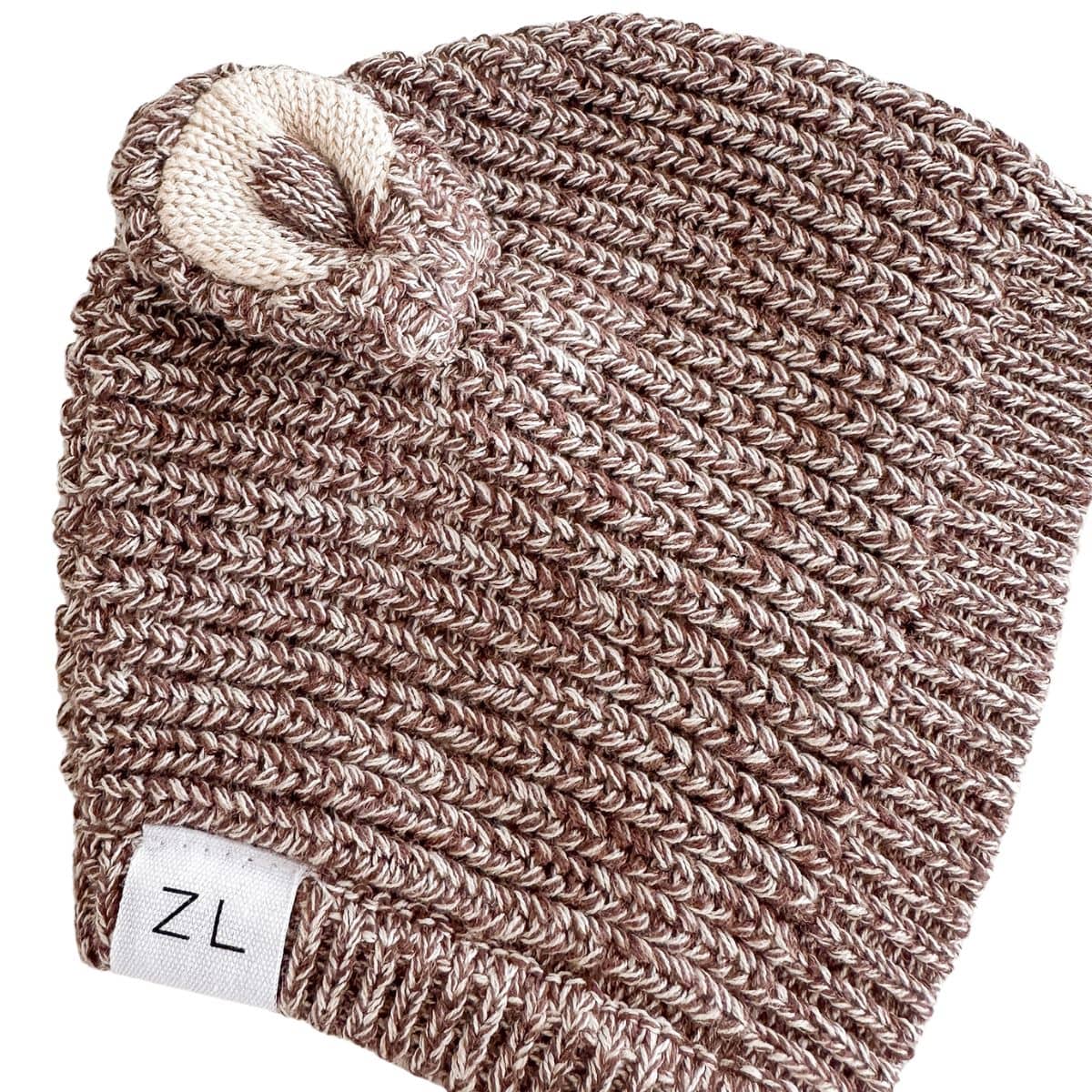 Ziggy Lou Knit Bonnet - Brownie Bear