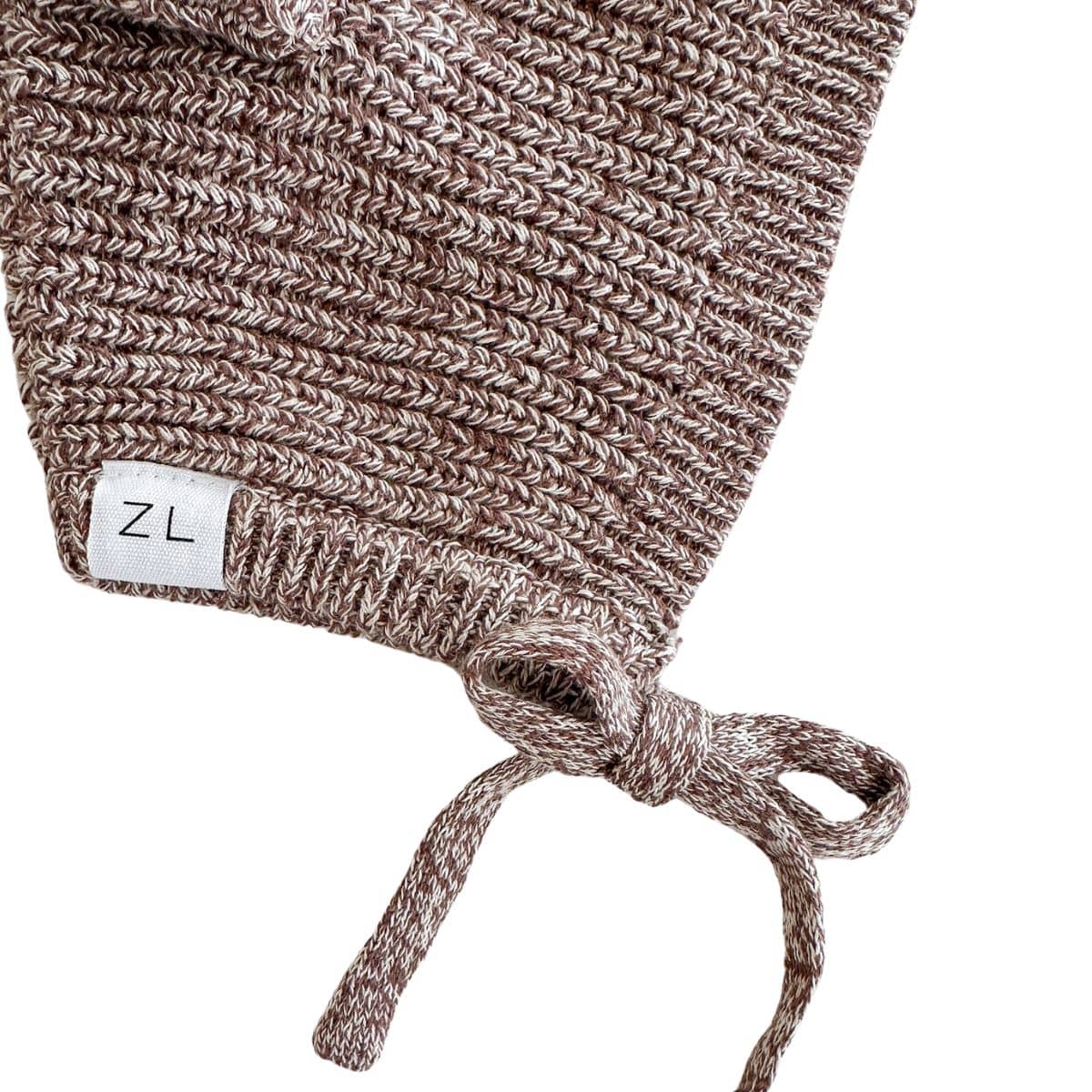 Ziggy Lou Knit Bonnet - Brownie Bear