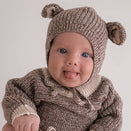 Ziggy Lou Knit Bonnet - Brownie Bear