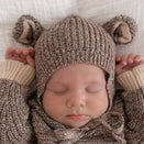 Ziggy Lou Knit Bonnet - Brownie Bear