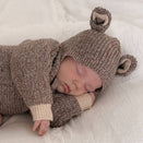 Ziggy Lou Knit Bonnet - Brownie Bear
