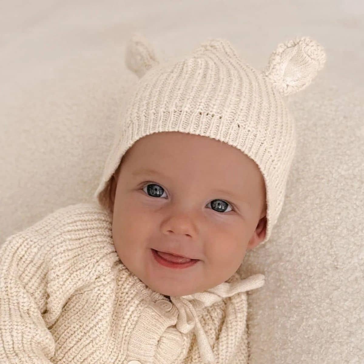Ziggy Lou Knit Bonnet - Honey Bear