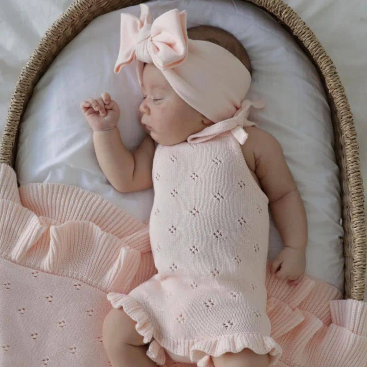 Ziggy Lou Knitted Blanket - Primrose Frill