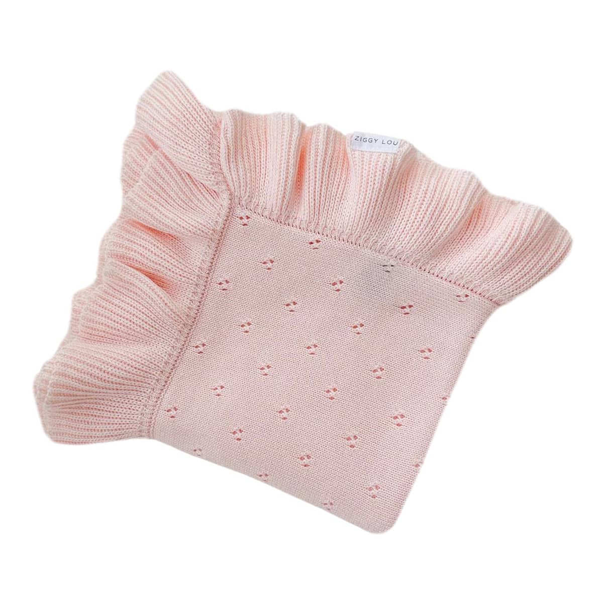Ziggy Lou Knitted Blanket - Primrose Frill