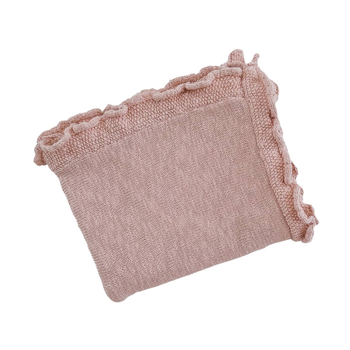 Ziggy Lou Textured Knit Blanket - Rose Frill