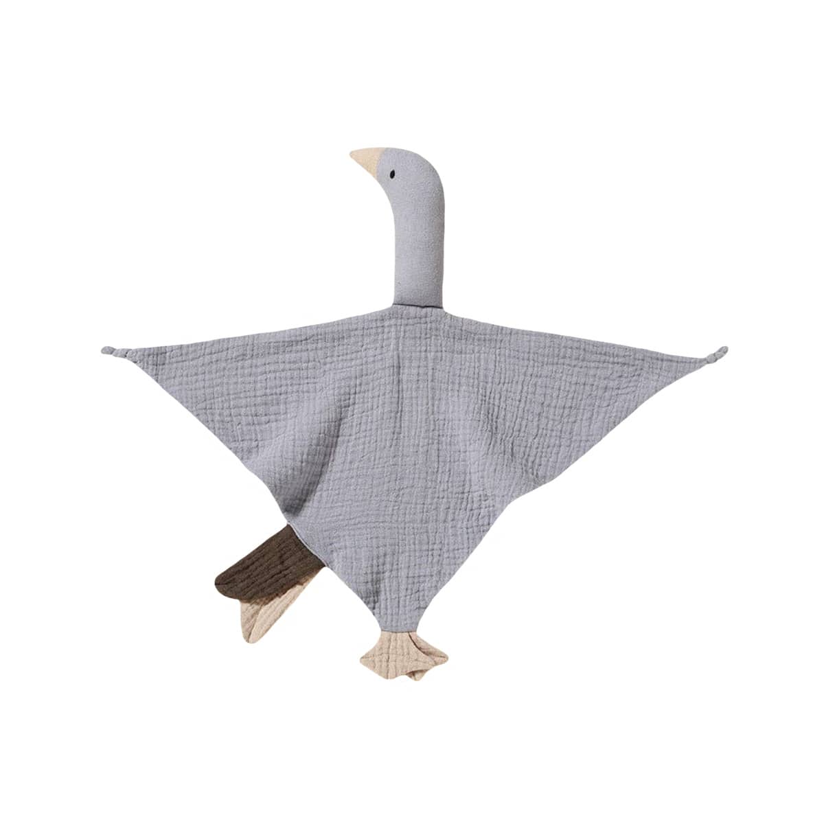 Zoe Sage Baby Goose Security Comforter - Aluminium