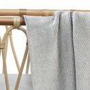 Zoe Sage Cotton Classic Knit Baby Blanket - Dove Grey