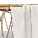 Zoe Sage Cotton Classic Knit Baby Blanket - Milk
