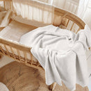 Zoe Sage Cotton Classic Knit Baby Blanket - Milk