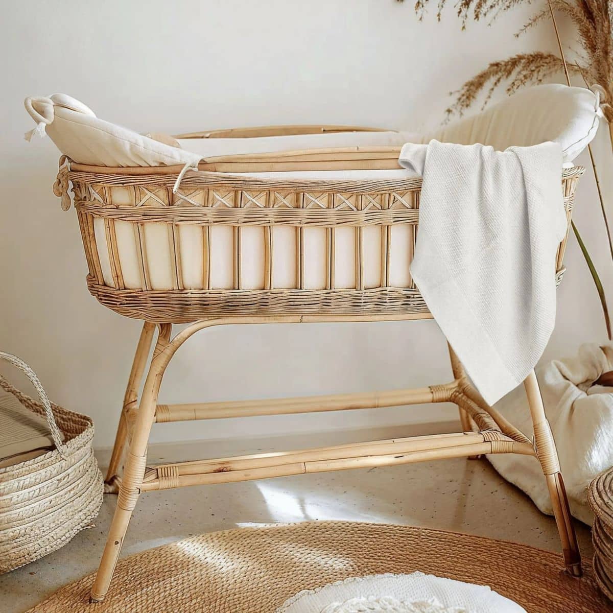 Zoe Sage Cotton Classic Knit Baby Blanket - Milk