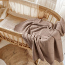 Zoe Sage Cotton Classic Knit Baby Blanket - Mocha