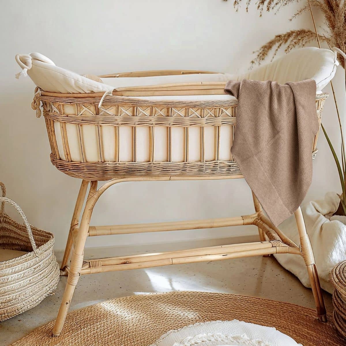 Zoe Sage Cotton Classic Knit Baby Blanket - Mocha