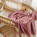 Zoe Sage Cotton Classic Knit Baby Blanket - Plum