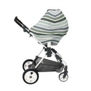 Zoe Sage Five-in-One Multi Use Nursing Mama Cover - Green Stripes