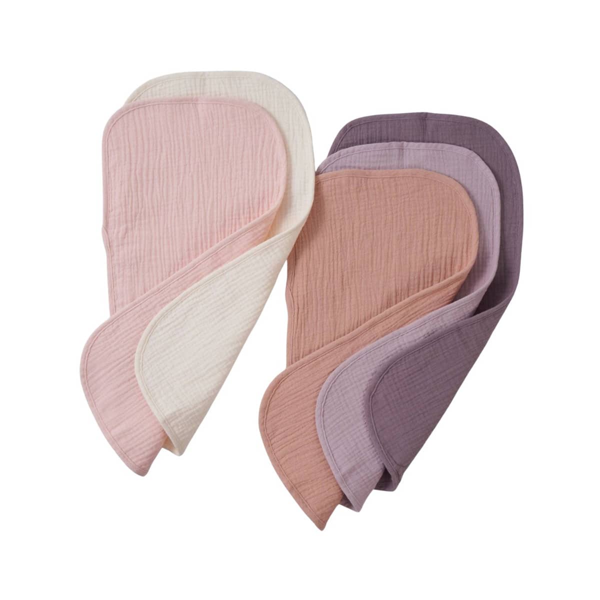 Zoe Sage Organic Muslin Burp Cloths - Lavender Blush