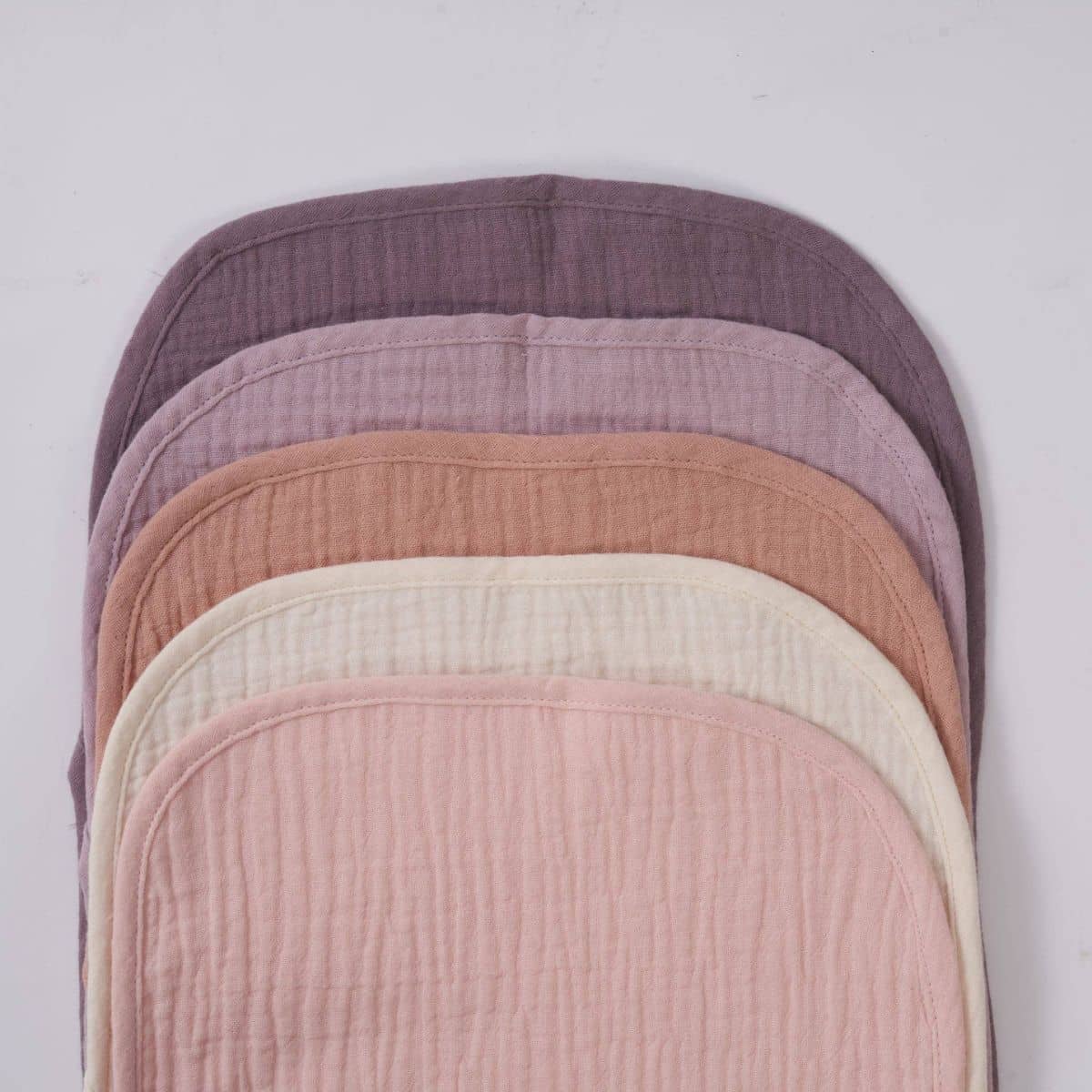 Zoe Sage Organic Muslin Burp Cloths - Lavender Blush