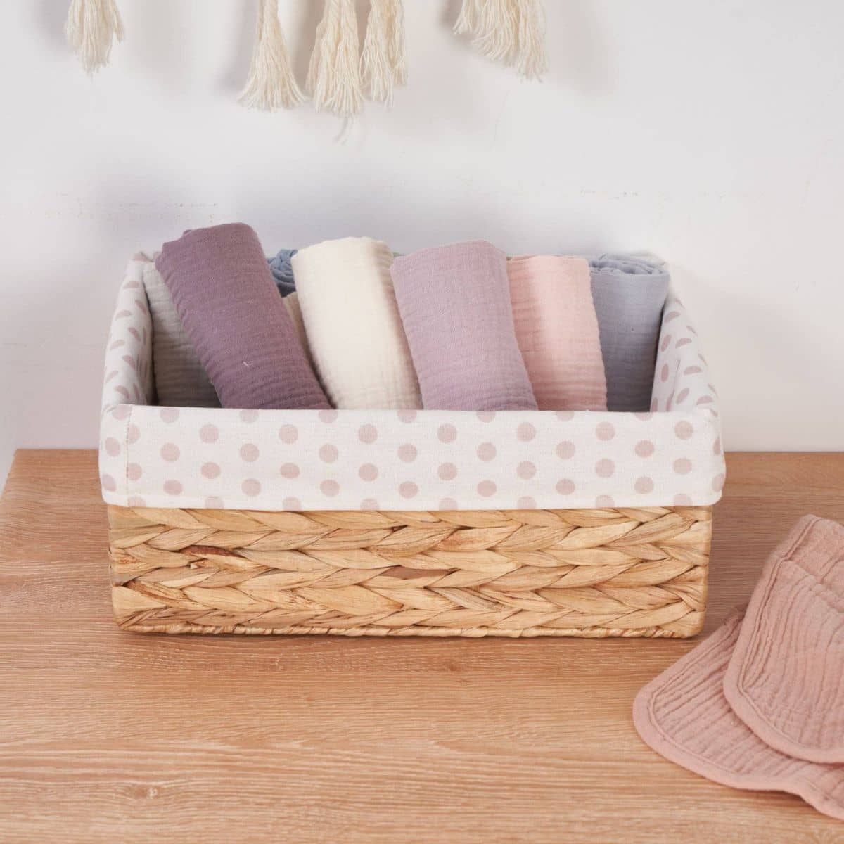 Zoe Sage Organic Muslin Burp Cloths - Lavender Blush