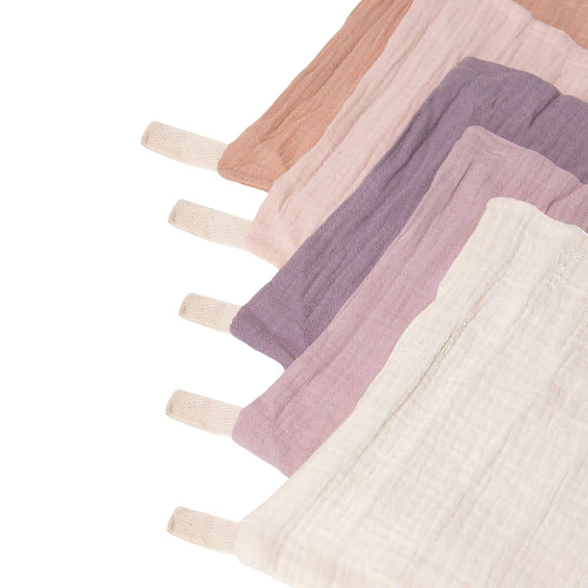 Zoe Sage Organic Muslin Wash Cloths - Lavender Blush