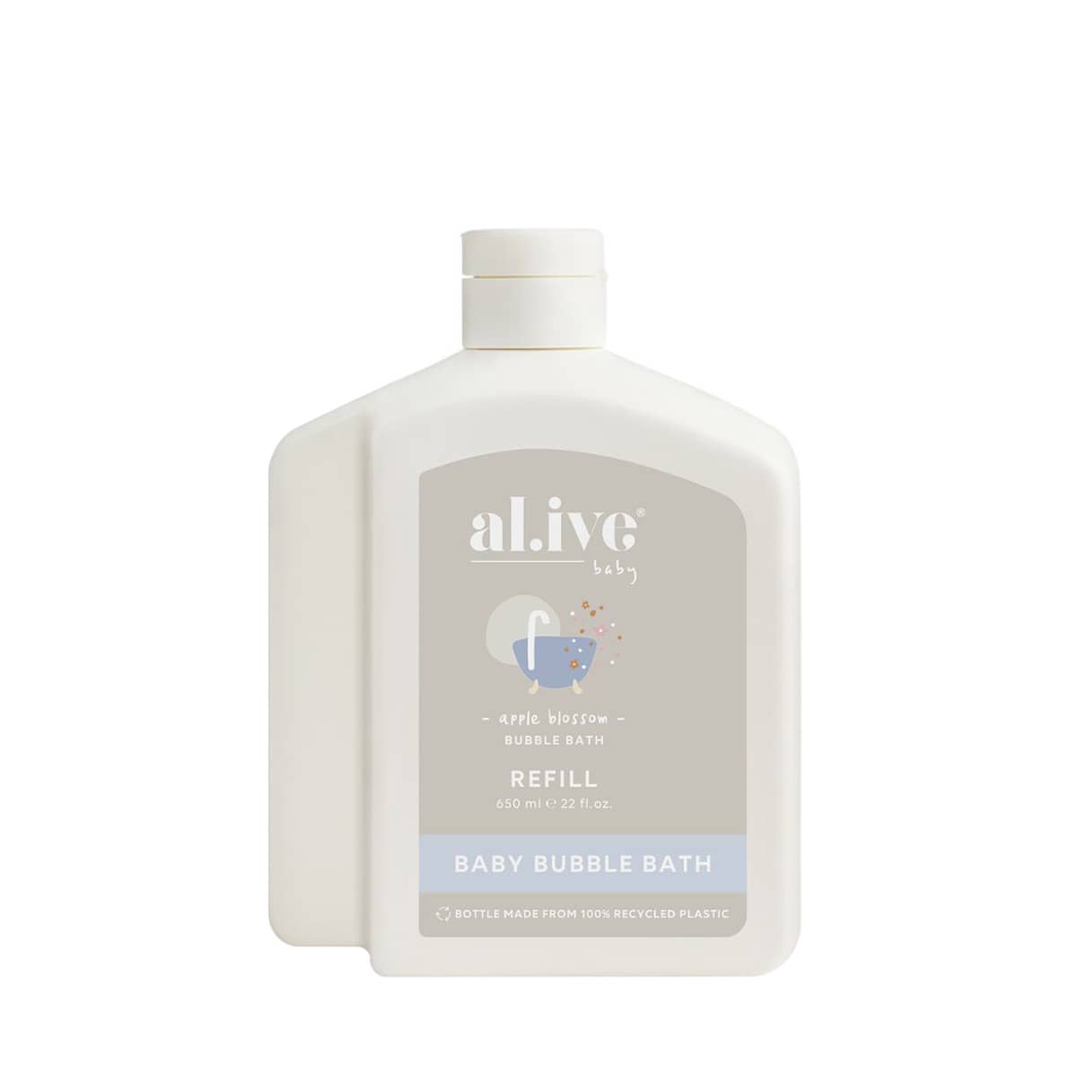 al.ive body Baby Bubble Bath Refill - Apple Blossom - 650ml