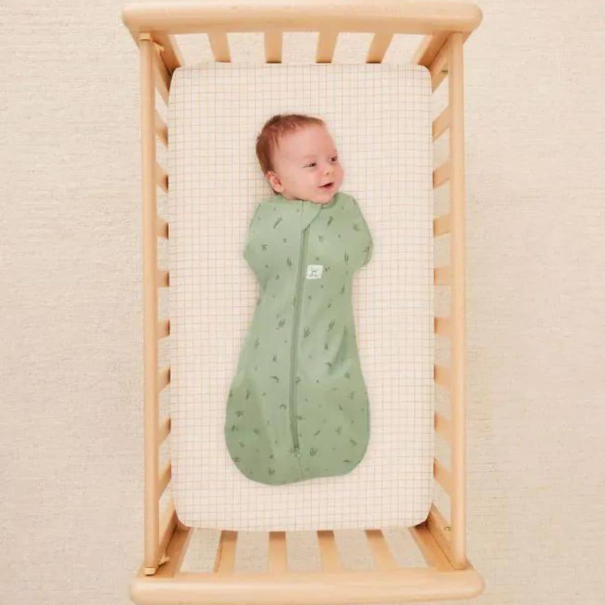 ergopouch 2-in-1 Waterproof Fitted Sheet - Bassinet - Caramel Grid