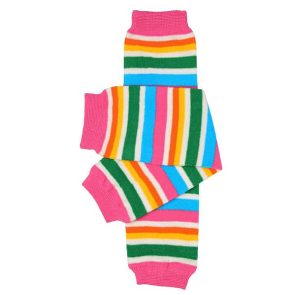 juDanzy Newborn Cotton Leg Warmers - Retro Stripe