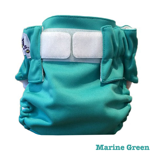 Baby BeeHinds Newborn AIO Cloth Nappy - Marine Green