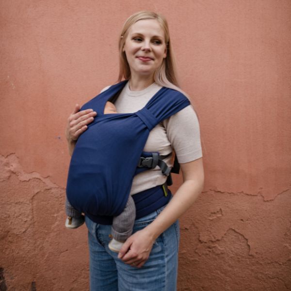 Boba Bliss Buckled Wrap Carrier - Navy