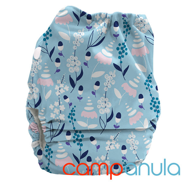 Bubblebubs Candie AI2 One Size Complete Cloth Nappy - Minky - Campanula