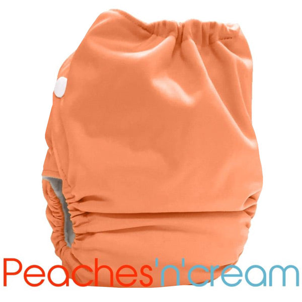 Bubblebubs Candie AI2 One Size Complete Cloth Nappy - PUL - Peaches n Cream