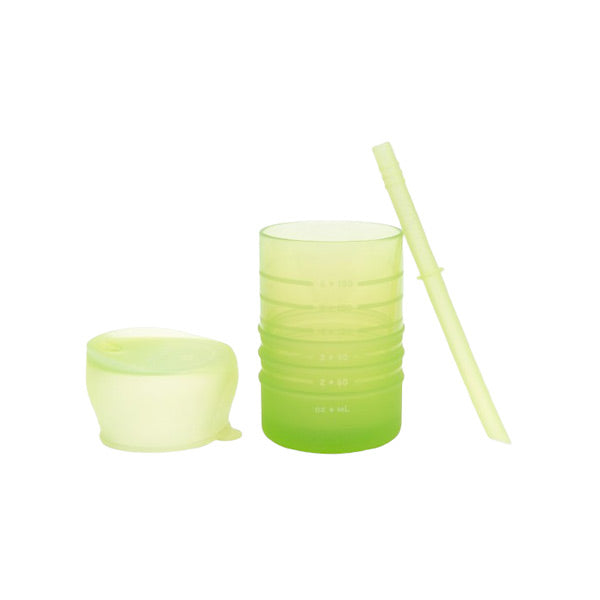 Bumkins Silicone Straw Cup with Lid - Sage