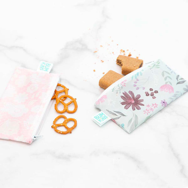 Bumkins Small Snack Bags - Floral and Lace