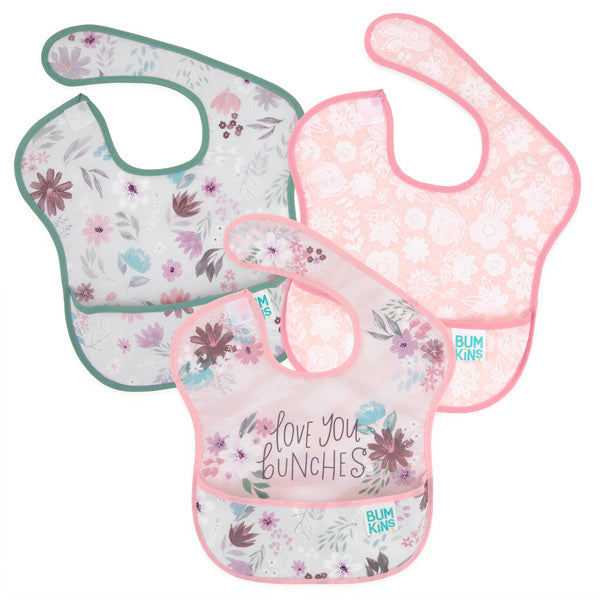 Bumkins SuperBib 3pk - Floral and Lace