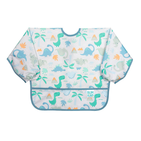 Bumkins Waterproof Sleeved Bib - Dinosaurs