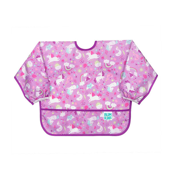 Bumkins Waterproof Sleeved Bib - Unicorns