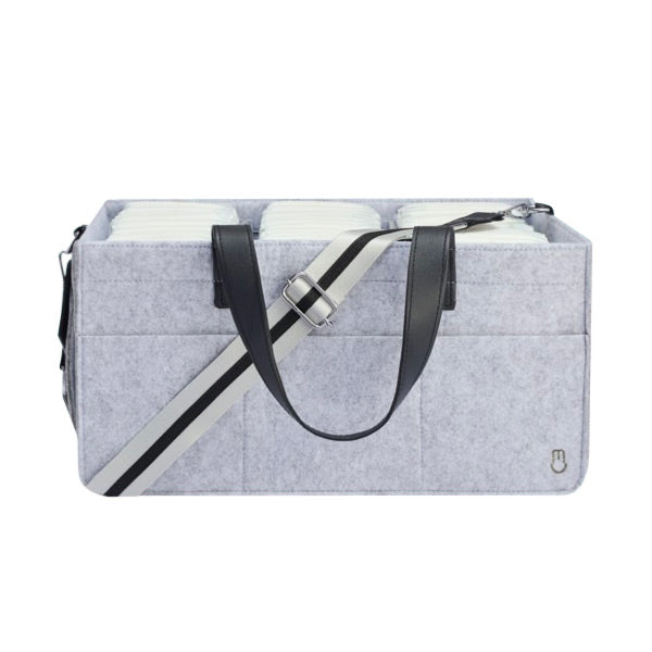 Bunnie Caddie Deluxe Nappy Organiser - Grey